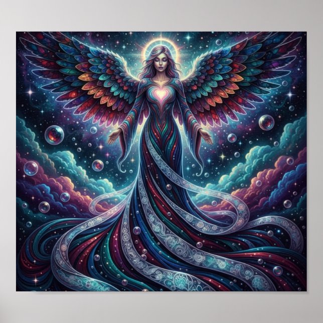 CosmicBubblesAngel Poster (Front)