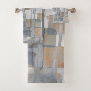 Cosmo Cosmopolitan Watercolor Abstract Print Bath Towel Set