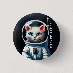 Cosmo Kitzel - Astro Cat 3 Cm Round Badge