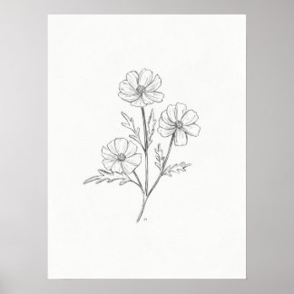 Cosmo Pencil Drawing Art Print