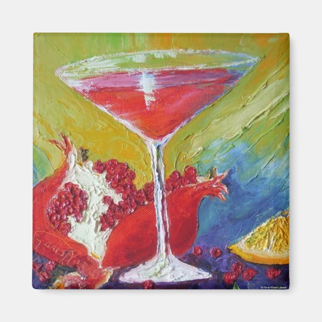 Cosmo & Red Pomegranate Magnet (Front)