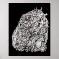 Cosmographic head, by Brian Benson, black