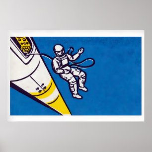 Cosmonaut - Matchbox Print - Aesthetic Wall Art