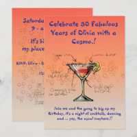 Cosmopolitan Birthday Party Invitation
