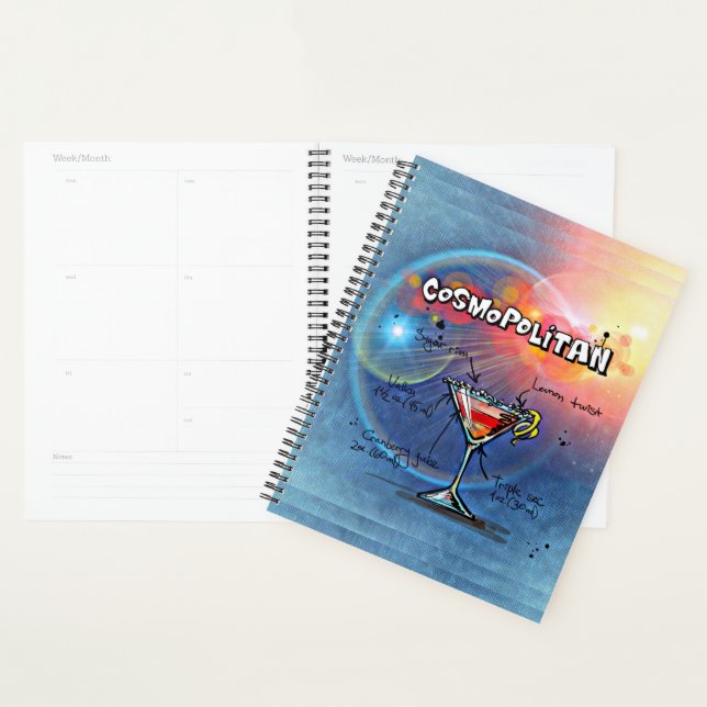Cosmopolitan Cocktail (#2 of 12 Drink Recipe Sets) Planner (Display)