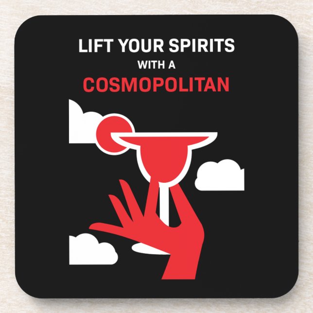 Cosmopolitan Cocktail Drink Coaster (Front)