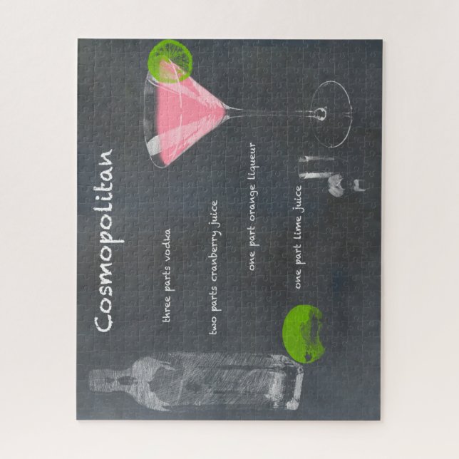 Cosmopolitan Cocktail Recipe Jigsaw Puzzle (Vertical)
