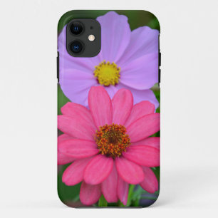 Cosmos and zinnia floral print Case-Mate iPhone case