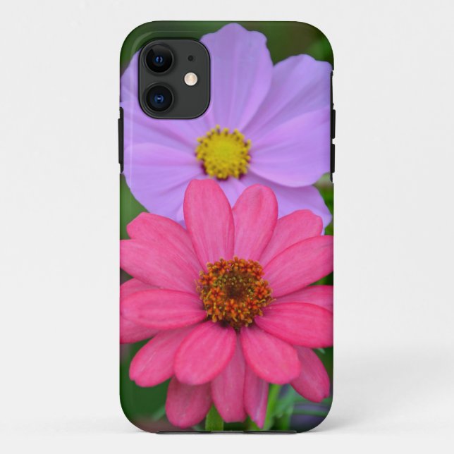 Cosmos and zinnia floral print Case-Mate iPhone case (Back)
