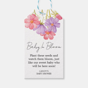 Cosmos Baby Shower Seed Gift Tags