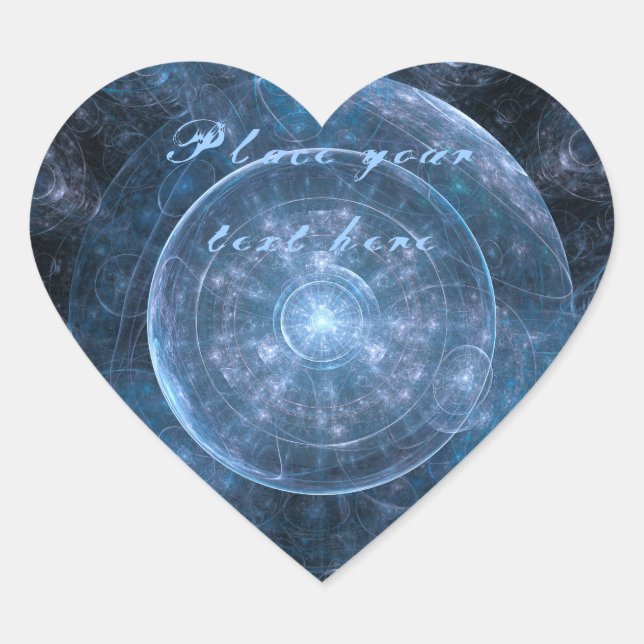 Cosmos Background 001 Heart Sticker (Front)