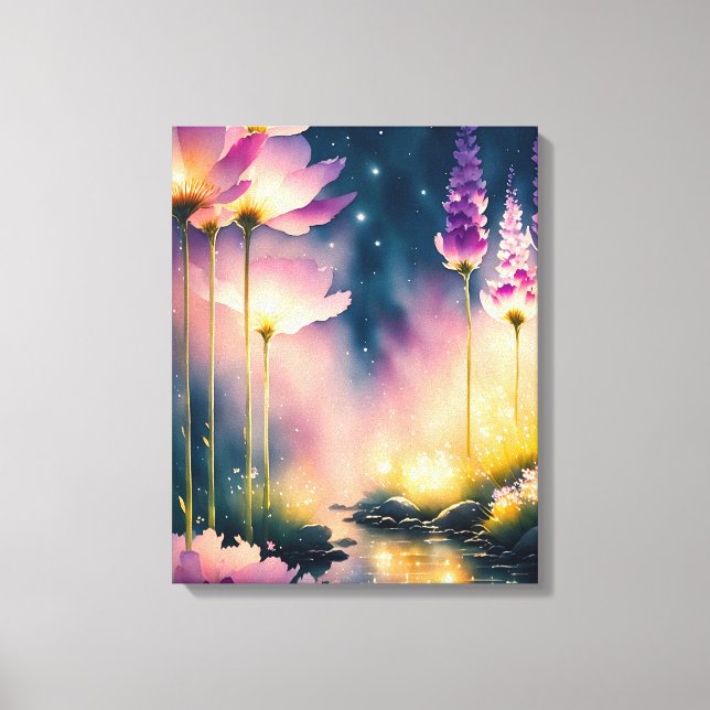 Cosmos blossoms Art Work Canvas Print (Front)
