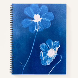 Cosmos Cyanotype Spiral Notebook