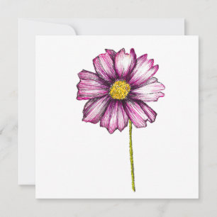 Cosmos Flower Card