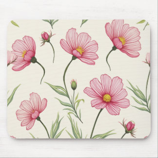 cosmos flower mouse pad