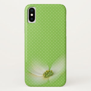 Cosmos flower on polka dots Case-Mate iPhone case