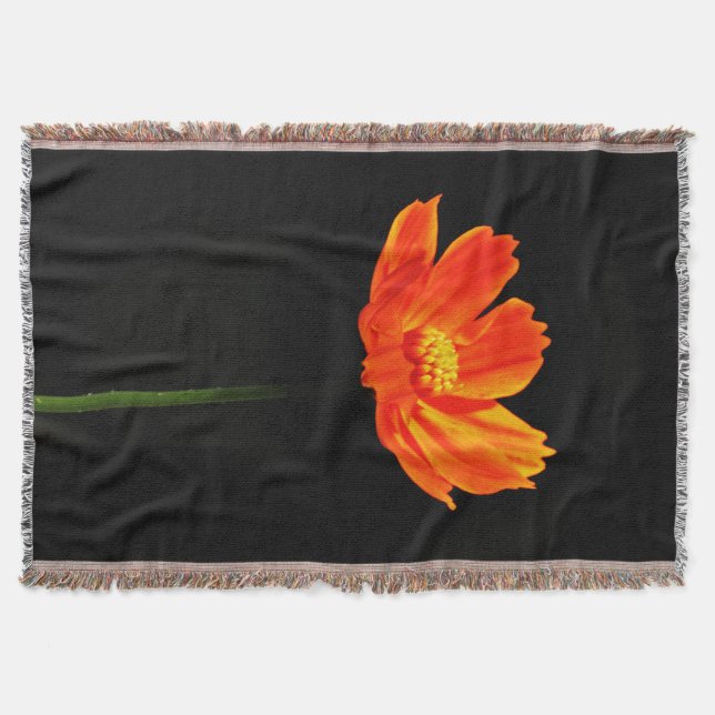 Cosmos Flower Throw Blanket (Front)