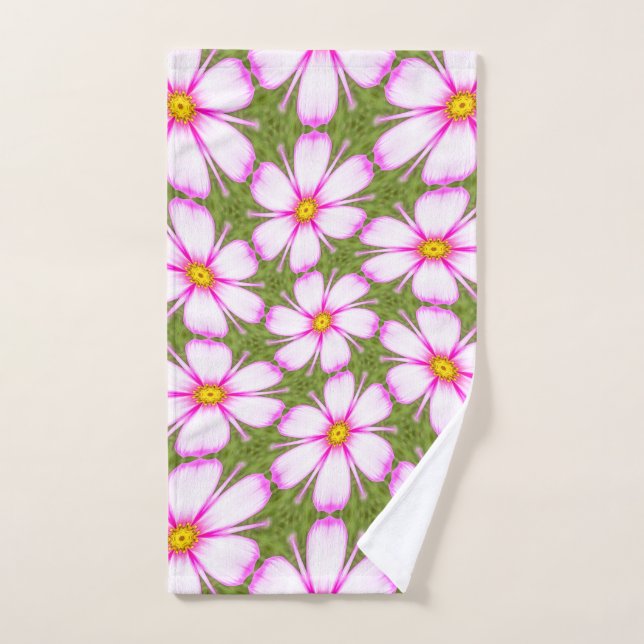 Cosmos Flowers Pattern Hand Towel (Hand Towel)