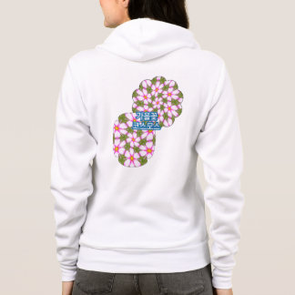 Cosmos Flowers Pattern Hoodie