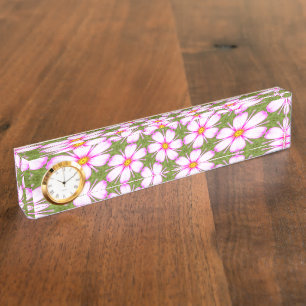 Cosmos Flowers Pattern Nameplate