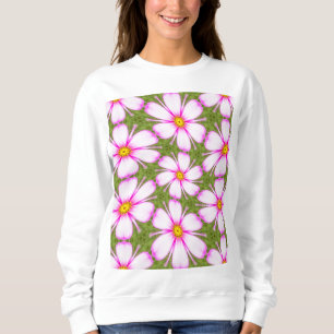Cosmos Flowers Pattern Sweatshirt