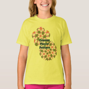 Cosmos Flowers Pattern T-Shirt