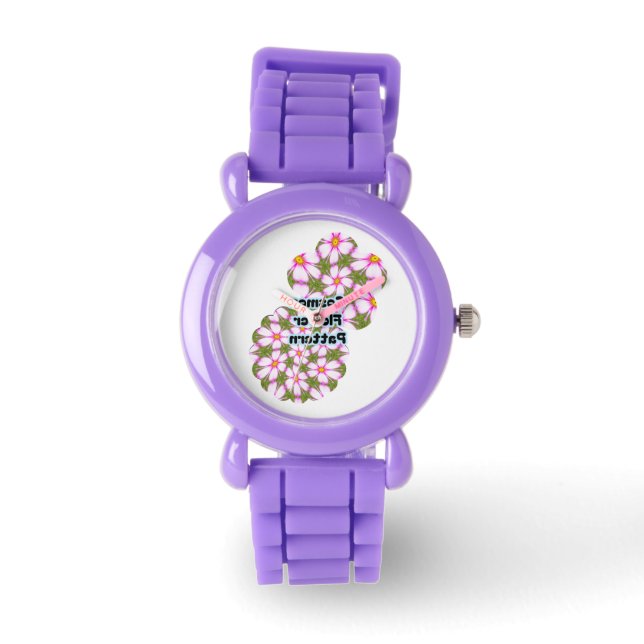Cosmos Flowers Pattern Watch (Front)