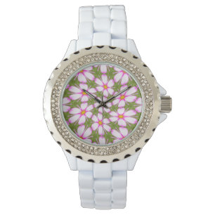 Cosmos Flowers Pattern Watch