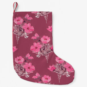 Cosmos flowers seamless patternabstract, art, back small christmas stocking