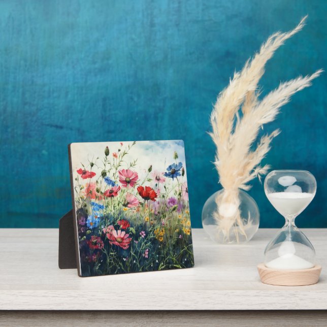 Cosmos Flowers Up Close Plaque (Insitu)