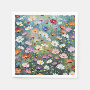Cosmos Garden Abstract Napkin