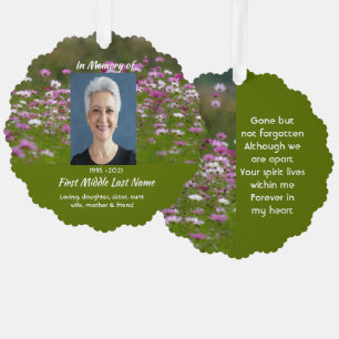 Cosmos Garden Flowers Memorial Keepsake  Tree Decoration Card