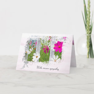 Cosmos Garden Sympathy Card