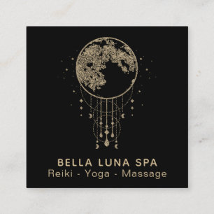 ~ Cosmos Gold Moon Shaman - Lunar Square Business Card