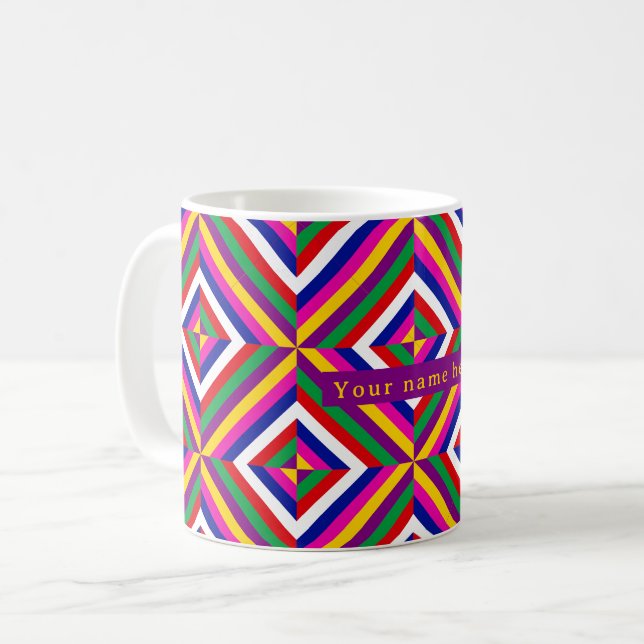 Cosmos-infinite Personalised Mug - Yellow/Purple (Front Left)