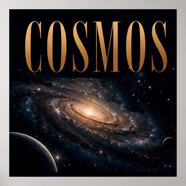 Cosmos Luxury Space Editorial Graphic Poster (Front)