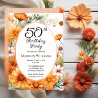 Cosmos | Marigolds Floral 50th Birthday Party