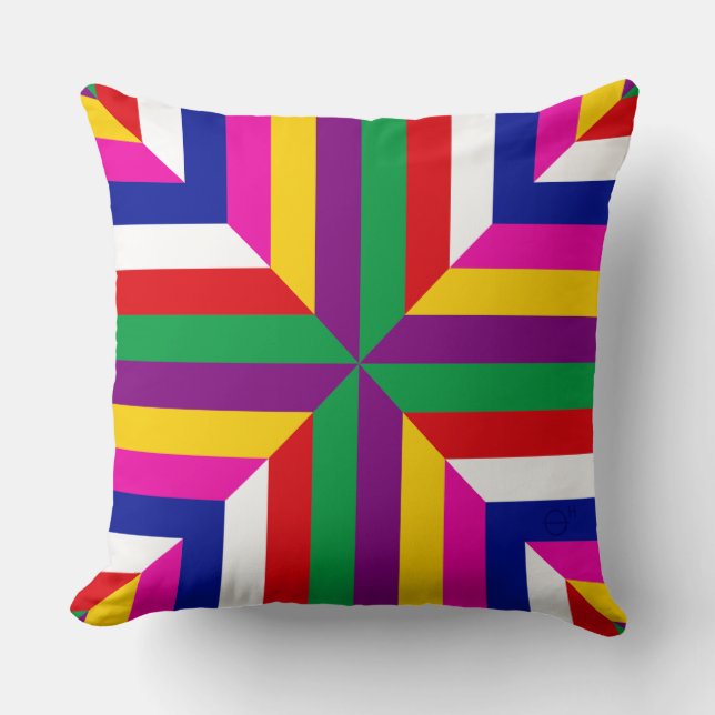 Cosmos-prototype - Purple/Green – Balanced Cushion (Front)