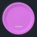 Cosmos purple color name paper plate<br><div class="desc">Cosmos purple color name</div>