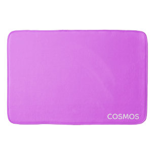 Cosmos purple colour name bath mat