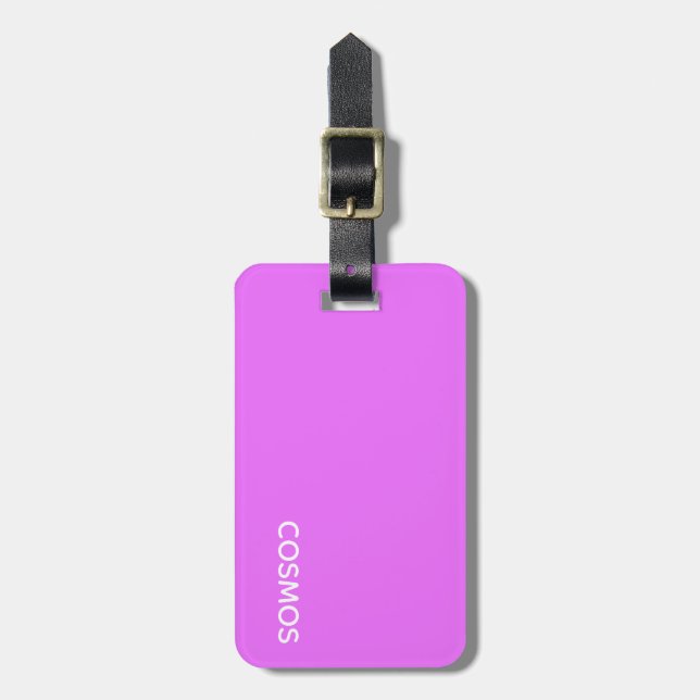 Cosmos purple colour name luggage tag (Front Vertical)