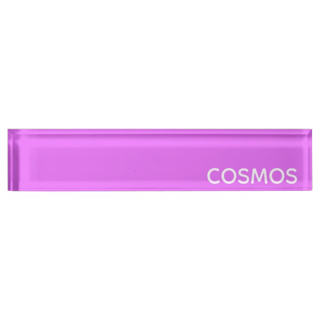 Cosmos purple colour name nameplate (Front)