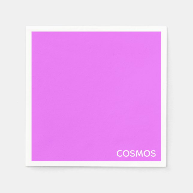 Cosmos purple colour name napkin (Front)