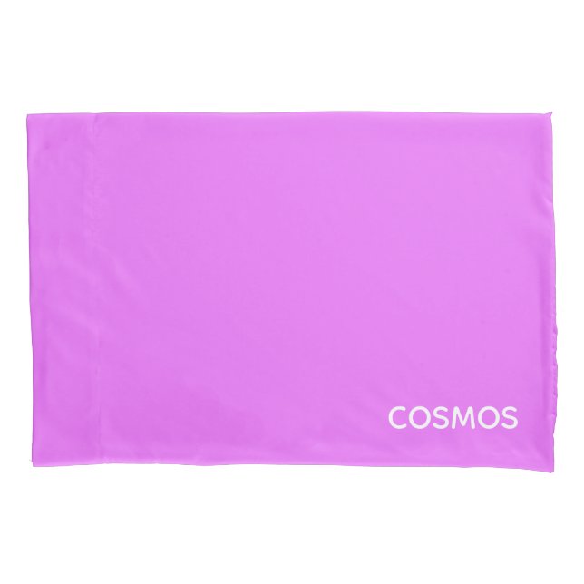 Cosmos purple colour name pillowcase (Front)