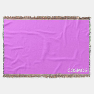 Cosmos purple colour name throw blanket