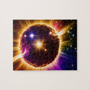 Cosmos Purple Unidentified Flying Object in Galaxy Jigsaw Puzzle