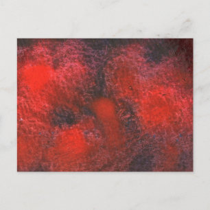 "Cosmos Red" Abstract Design Postcard
