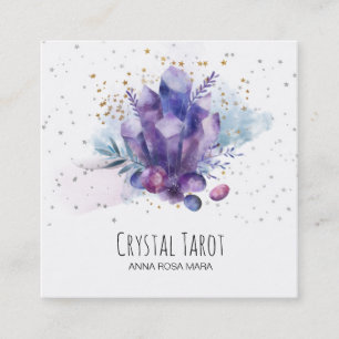 *~*  Cosmos Stars Universe Crystals Tarot Psychic Square Business Card