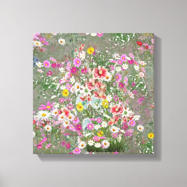 Cosmos Wilderness Wild-Flowers Canvas Print (Front)