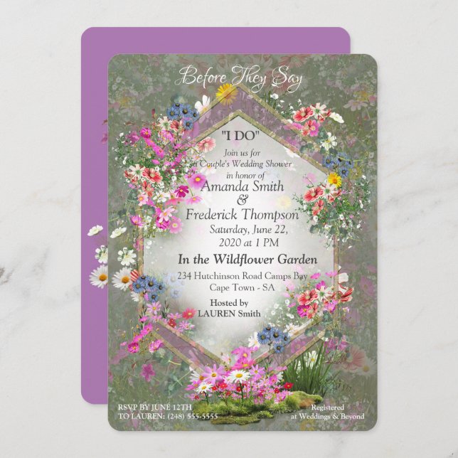 Cosmos Wilderness Wild-Flowers Invitation (Front/Back)